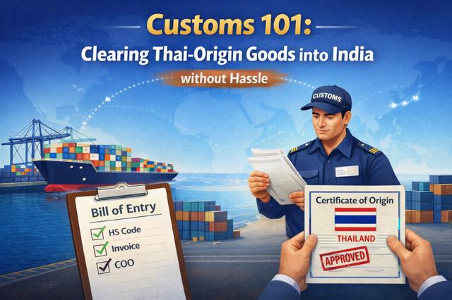 Customs 101: Clearing Thai-Origin Goods into India without Hassle